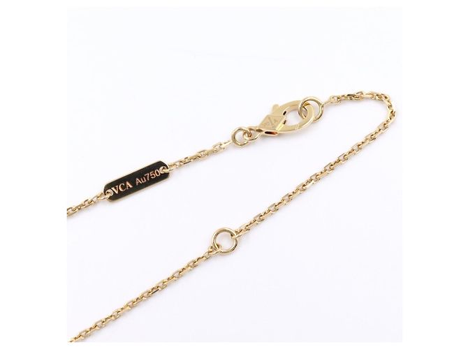 Van Cleef & Arpels Vintage Alhambra Karneol Halskette Rot Golden - Ansicht 3