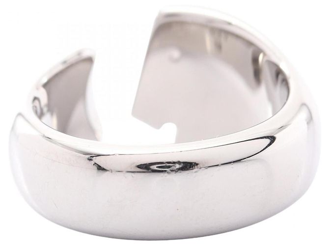Ring Hermès Anello a fascia Hermes Carousel Argento Bianco - vista 3