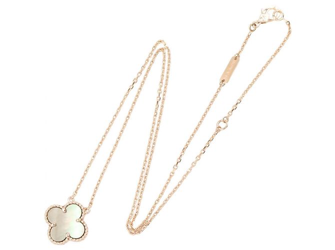 Collana Van Cleef & Arpels Vintage Alhambra Marrone D'oro - vista 2