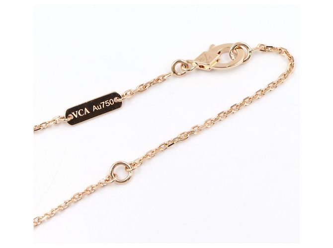 Collana Van Cleef & Arpels Vintage Alhambra Marrone D'oro - vista 3