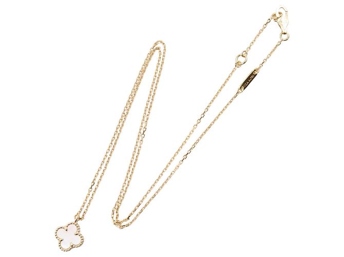 Collar Sweet Alhambra Madreperla Van Cleef & Arpels Blanco Dorado - vista 2