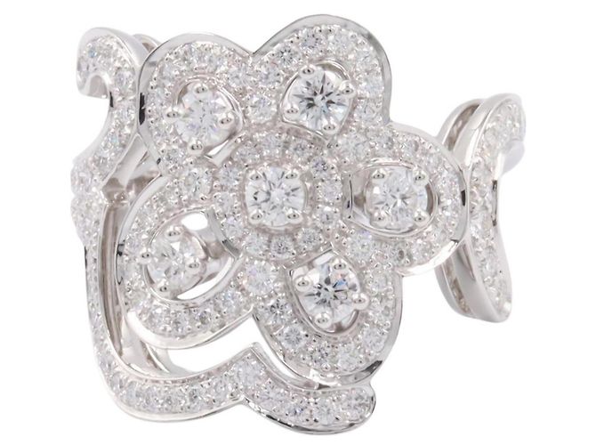 Van Cleef & Arpels Dentelle Diamantring Silber - Ansicht 2
