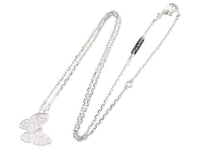 Colar De Papillon Van Cleef & Arpels Prata - vista 2