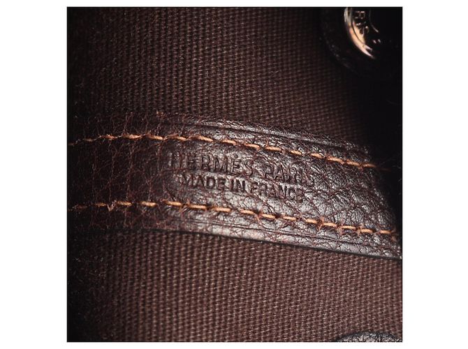 Hermès Borsa Tote Hermes Garden Party Marrone Damier ebene - vista 4