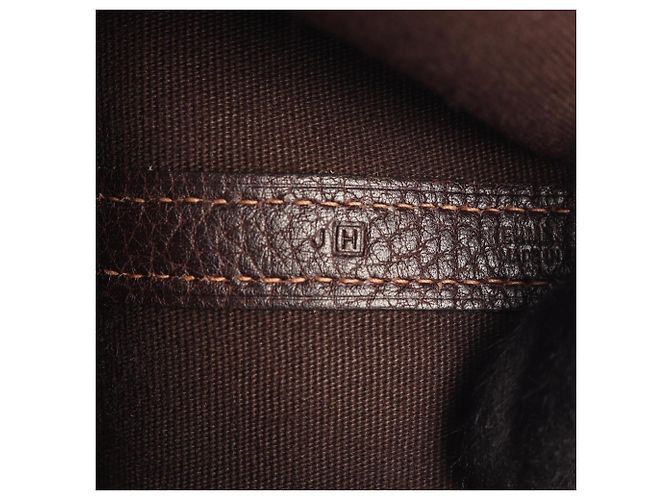 Hermès Borsa Tote Hermes Garden Party Marrone Damier ebene - vista 5