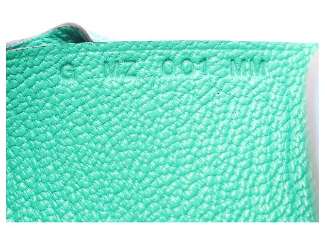 Hermès Hermes Calvi Duo Verso Geldbörse Blau Grün - Ansicht 6