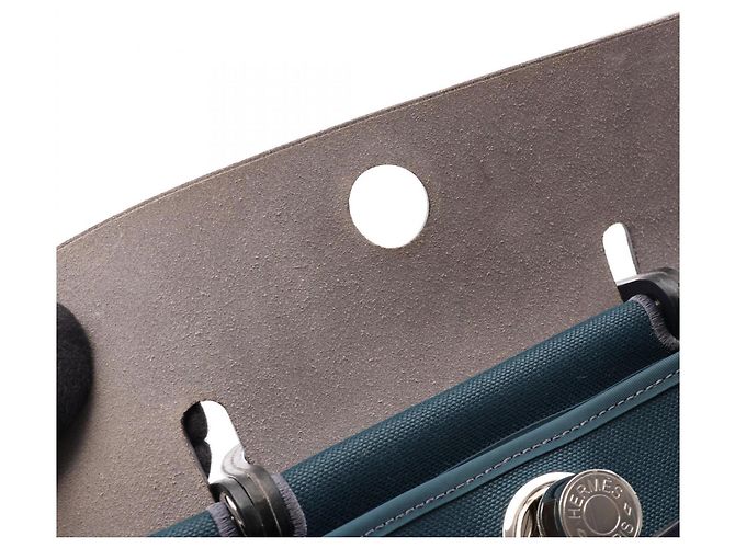 Hermès Bolso Hermes Herbag Zip PM Verde Azul marino - vista 8