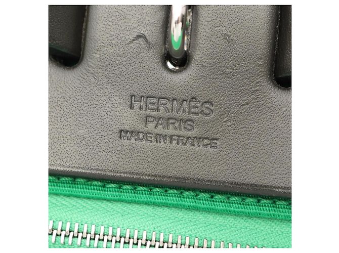 Hermès Herbag Zip PM Bolso de mano 2-Way Castaño Verde - vista 4
