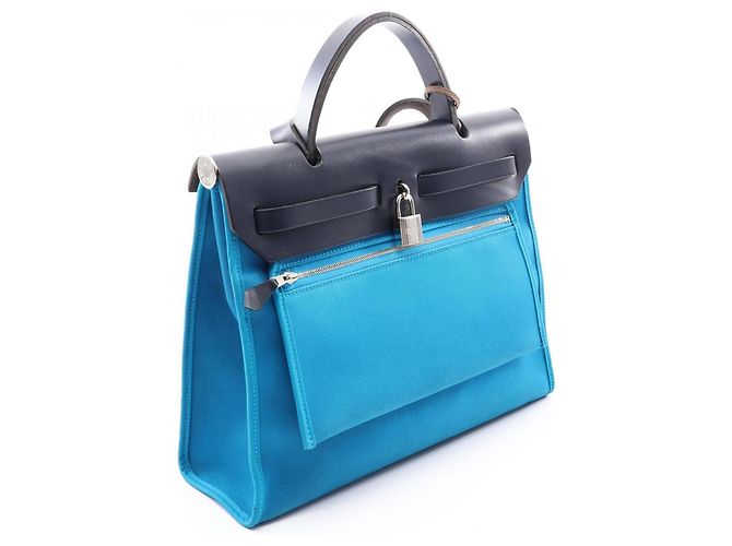 Hermès Hermes Herbag Zip PM Borsa a mano 2-Way Blu Blu navy - vista 2
