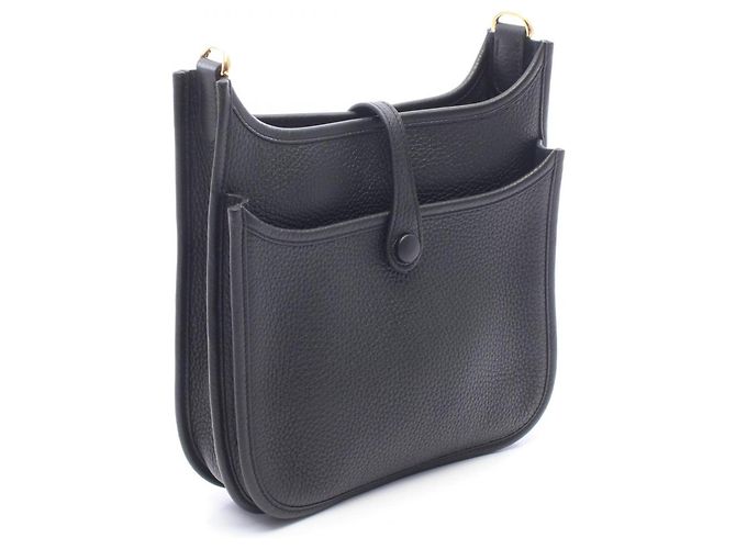 Hermès Borsa a tracolla Hermes Evelyne 23 in pelle nera - vista 2