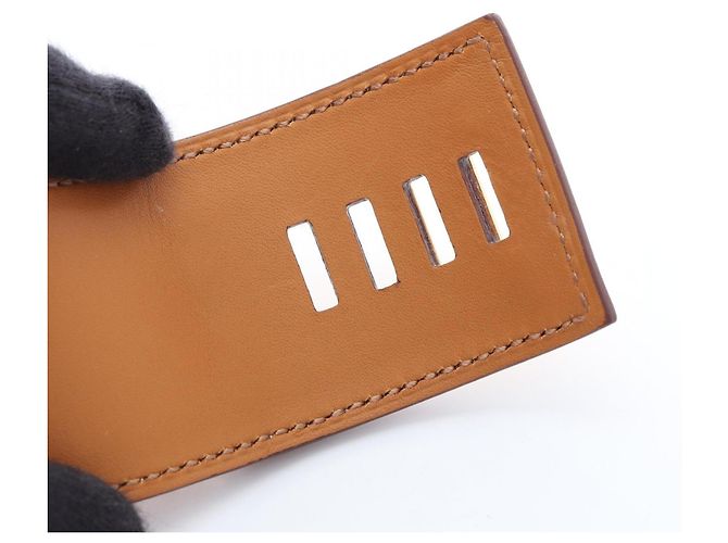 Hermès Bracelet Charmes Hermes Collier de Chien Marron Doré - vue 7