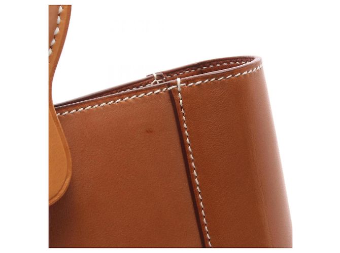 Hermès Hermes Vintage Handtasche aus braunem Leder - Ansicht 8