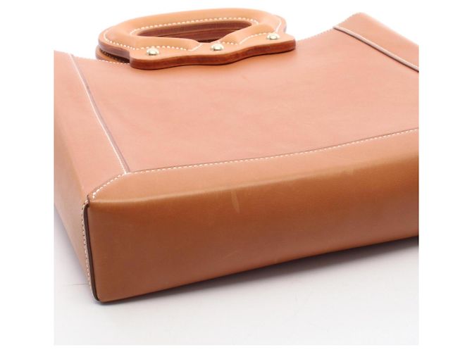 Hermès Hermes Vintage Handtasche aus braunem Leder - Ansicht 9