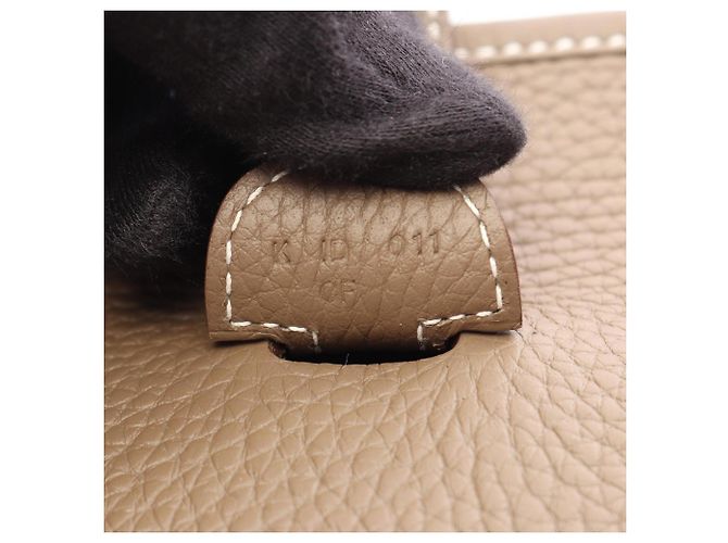 Hermès Bolsa de Ombro Hermes Evelyne 3 Trois PM Marrom Taupe - vista 5