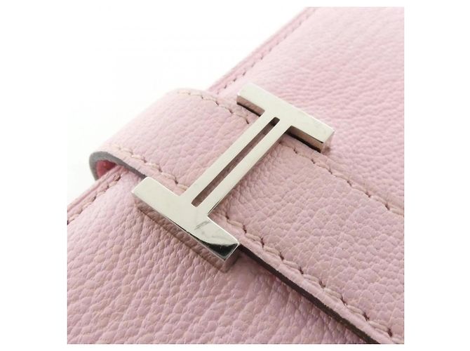 Hermès Portafoglio Combinato Hermes Bearn Rosa - vista 4