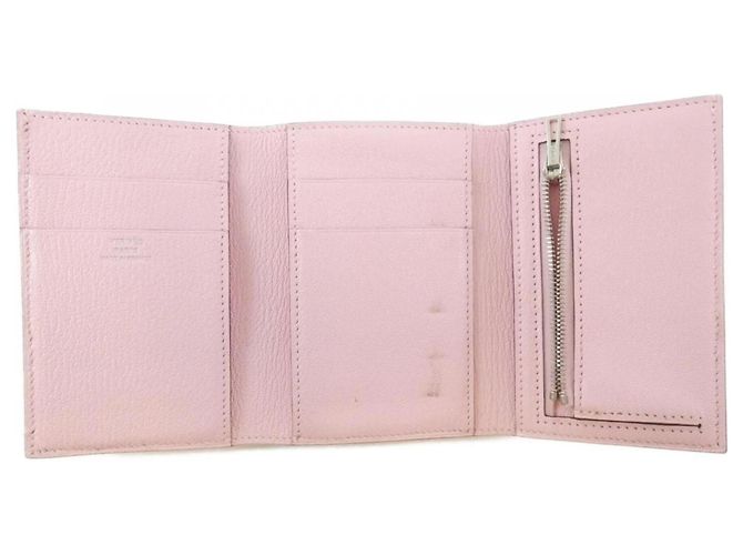 Hermès Portafoglio Combinato Hermes Bearn Rosa - vista 5