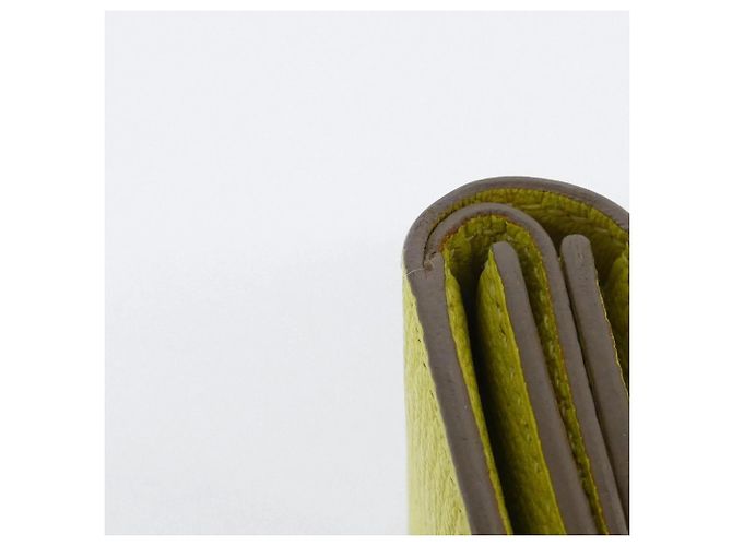 Hermès Portafoglio Hermes Bearn Mini in Lime D'oro - vista 4