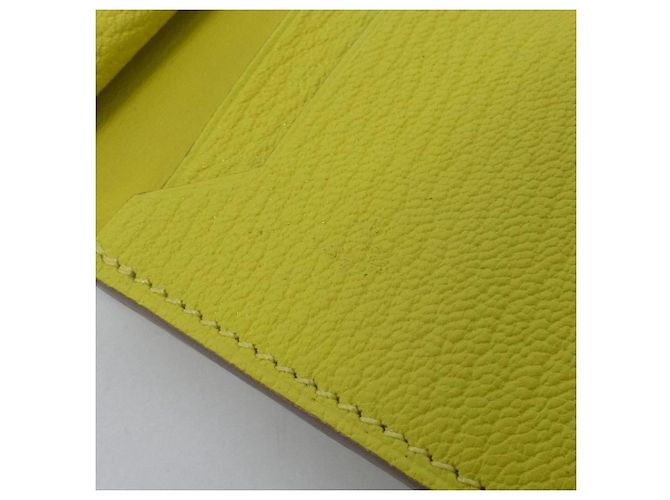 Hermès Portafoglio Hermes Bearn Mini in Lime D'oro - vista 9