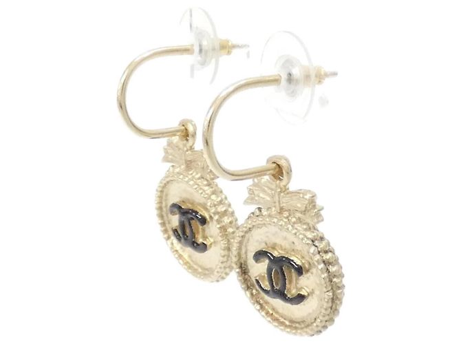 Chanel 61353 Hängeohrringe Schwarz Golden - Ansicht 2