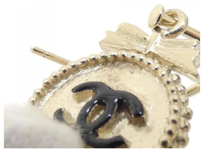 Chanel 61353 Hängeohrringe Schwarz Golden - Ansicht 3
