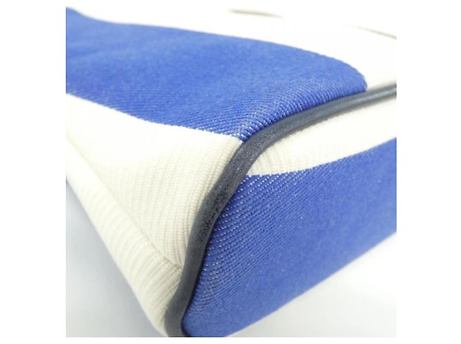 Hermès Bolso pouch Hermes Bolide Rayures Rocabar MINI Azul Gris pardo - vista 3