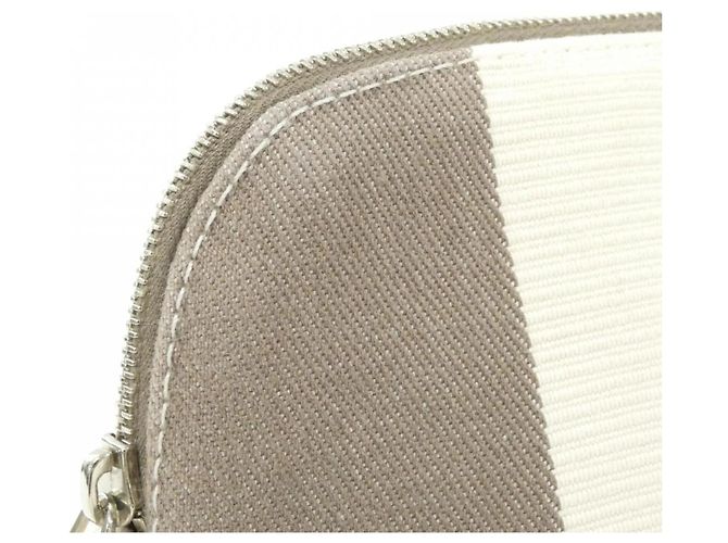Hermès Bolso pouch Hermes Bolide Rayures Rocabar MINI Azul Gris pardo - vista 6