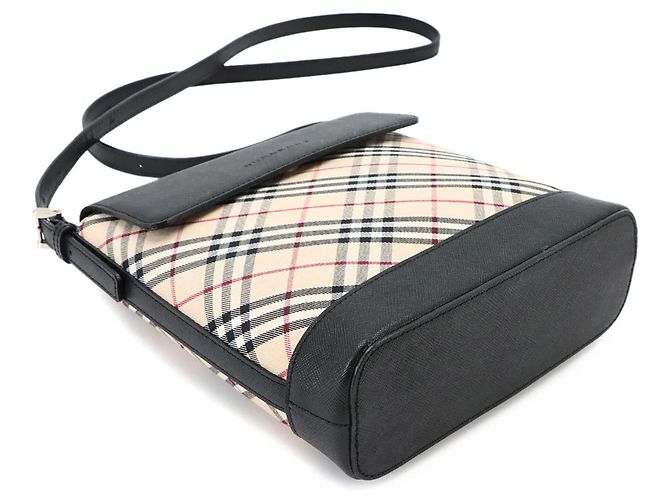 Burberry Nova Check Schultertasche Schwarz Beige - Ansicht 4