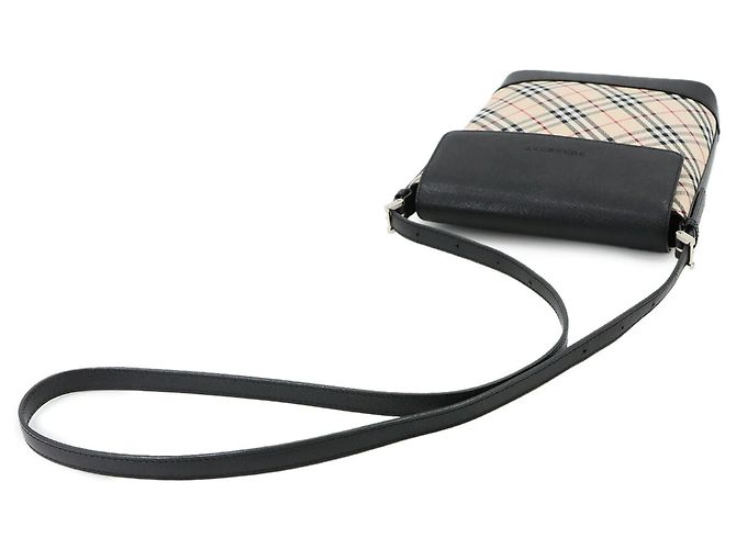 Burberry Nova Check Schultertasche Schwarz Beige - Ansicht 5