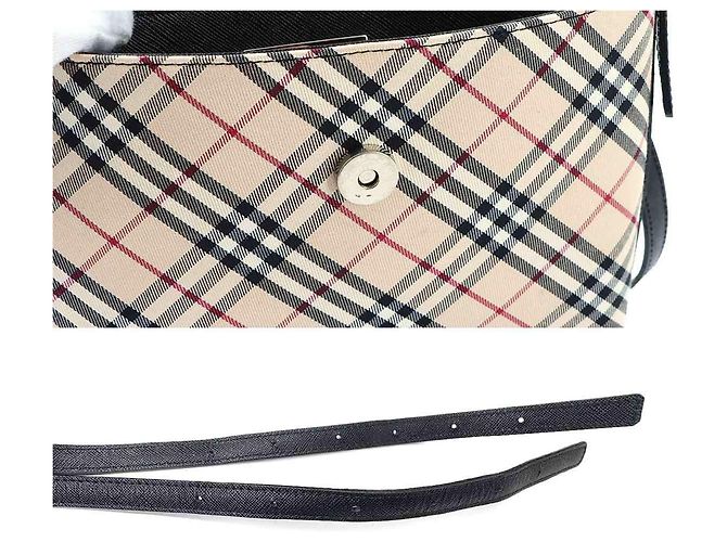 Burberry Nova Check Schultertasche Schwarz Beige - Ansicht 8