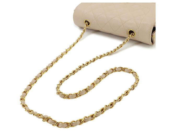 Chanel Diana Matelasse 22 Schultertasche mit Kette Beige - Ansicht 6