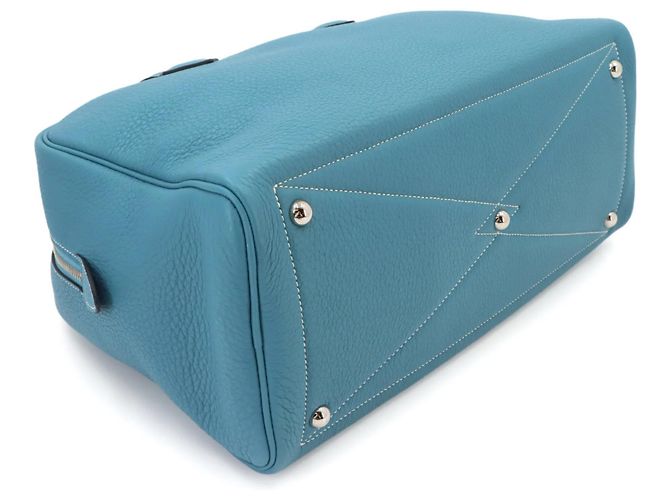 Hermès Borsa a mano Hermes Victoria 35 Blu - vista 5