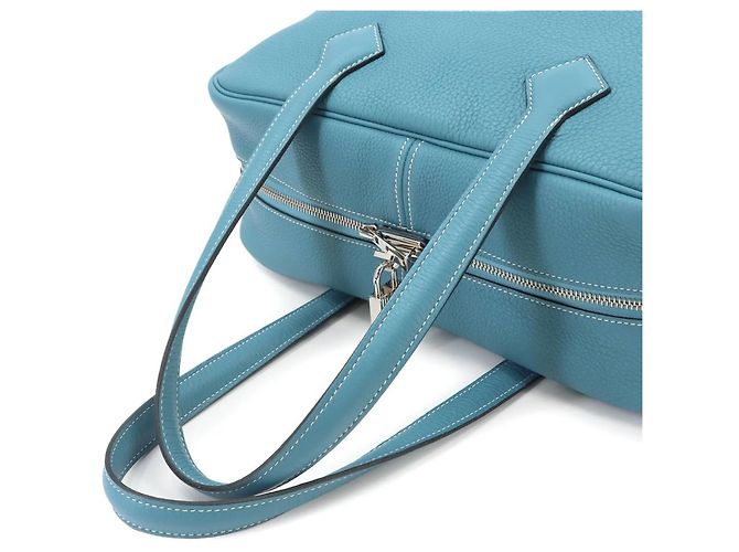 Hermès Borsa a mano Hermes Victoria 35 Blu - vista 6