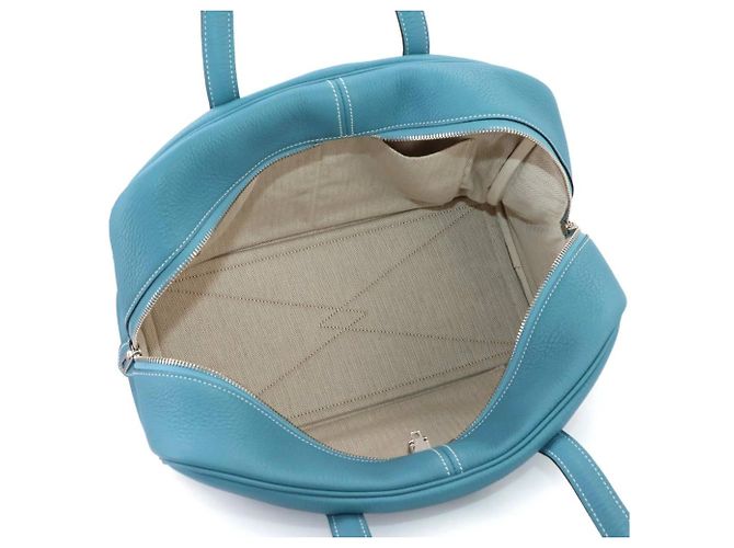 Hermès Borsa a mano Hermes Victoria 35 Blu - vista 7