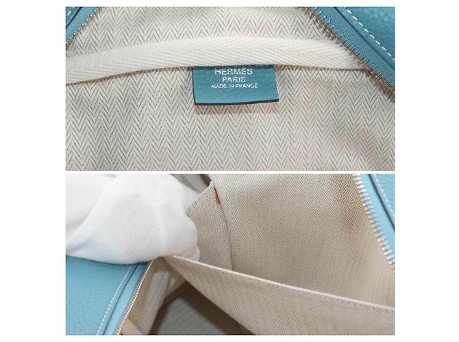 Hermès Borsa a mano Hermes Victoria 35 Blu - vista 8