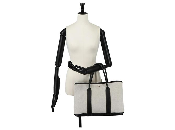 Hermès Garden 36 PM Tote Handtasche Braun Schwarz - Ansicht 10