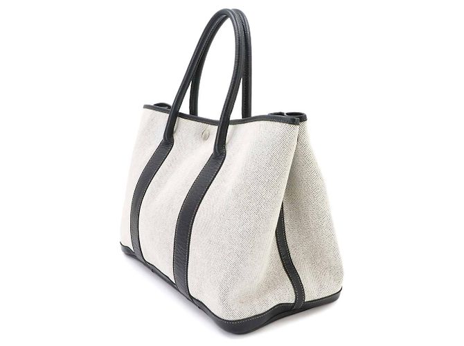 Hermès Garden 36 PM Tote Handtasche Braun Schwarz - Ansicht 3