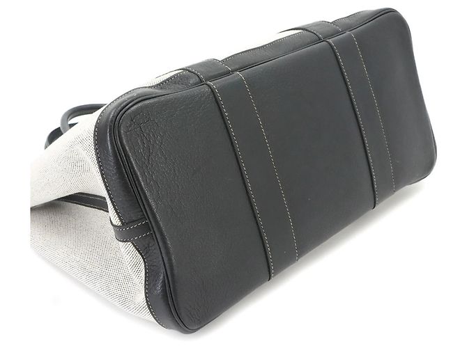 Hermès Garden 36 PM Tote Handtasche Braun Schwarz - Ansicht 4