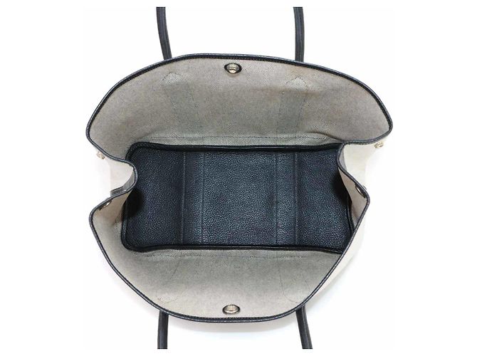 Hermès Garden 36 PM Tote Handtasche Braun Schwarz - Ansicht 6