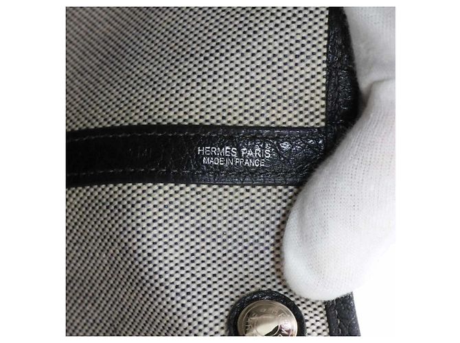 Hermès Garden 36 PM Tote Handtasche Braun Schwarz - Ansicht 7