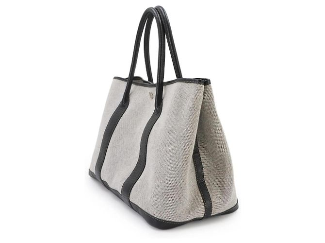 Hermès Bolso Tote Hermes Garden 36 PM Castaño Negro - vista 3
