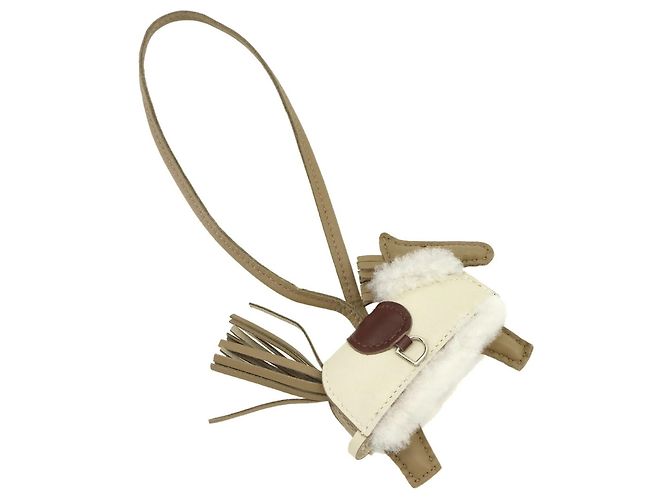 Hermès Hermes Rodeo Robeo Pluch PM Handbag Charm Beige Verde Crudo - vista 3