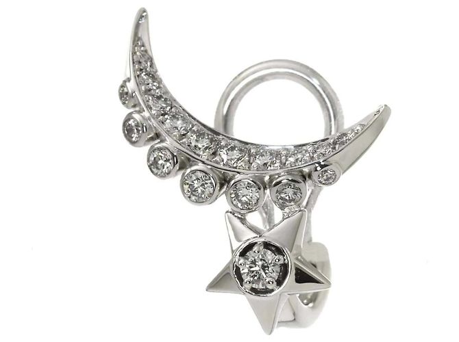 Pendientes Chanel Comet de diamantes en oro blanco 18K - vista 2
