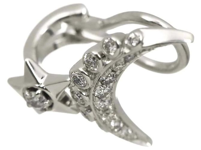 Pendientes Chanel Comet de diamantes en oro blanco 18K - vista 3