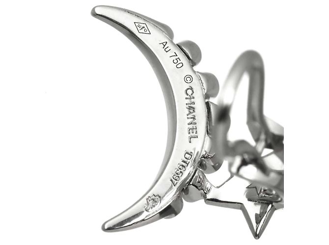 Pendientes Chanel Comet de diamantes en oro blanco 18K - vista 5