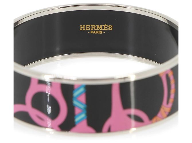 Hermès Bracciale Hermes Email GM Nero Argento Multicolore - vista 4