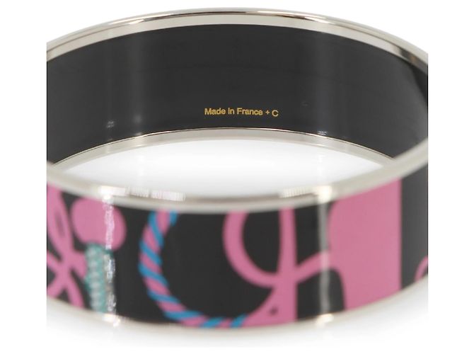Hermès Bracciale Hermes Email GM Nero Argento Multicolore - vista 5