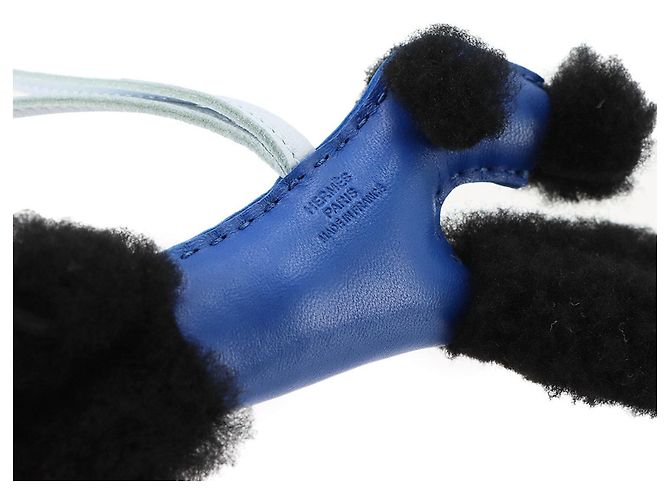 Hermès Hermes Buddy Accessory Bag Charm Schwarz Blau - Ansicht 3