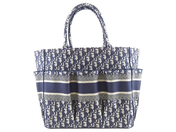 Borsa Christian Dior Oblique Catherine Tote M1279ZRIW Blu - vista 2