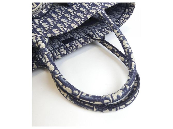 Borsa Christian Dior Oblique Catherine Tote M1279ZRIW Blu - vista 6