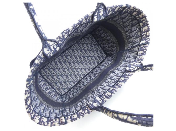 Borsa Christian Dior Oblique Catherine Tote M1279ZRIW Blu - vista 9